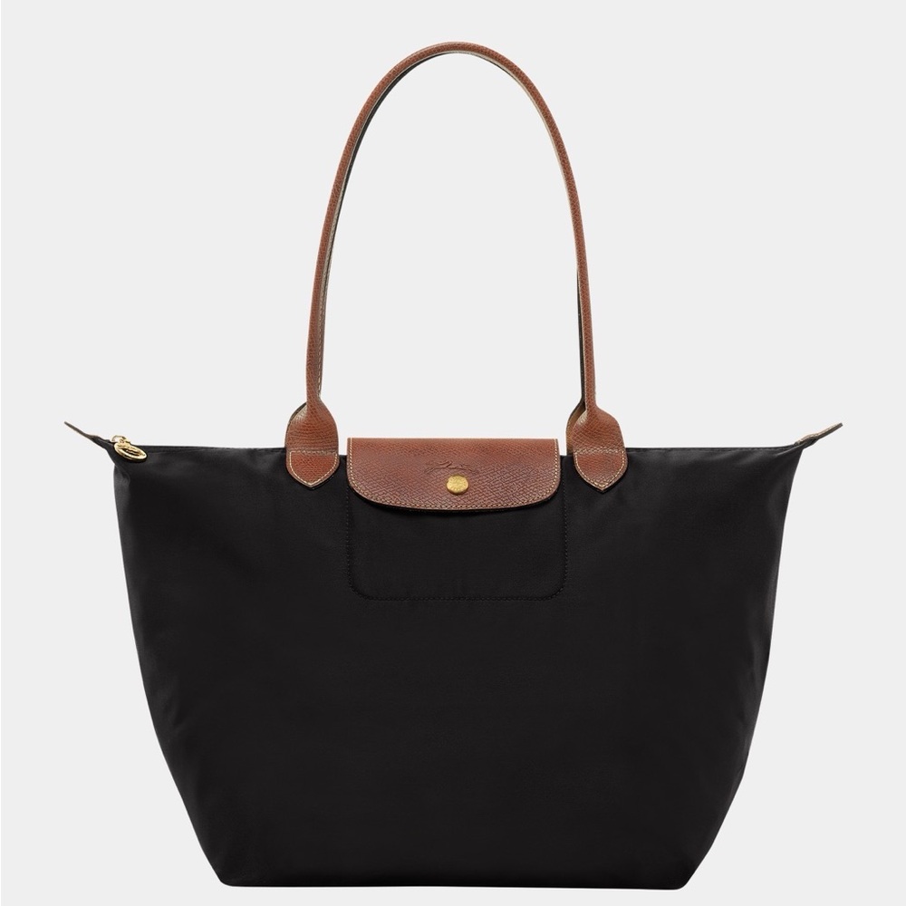 Longchamp Black and Brown Tote Bag